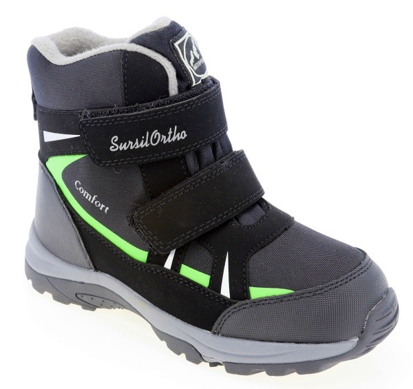 Ботинки зимние для мальчика черно-зеленый А45-162 фото 1