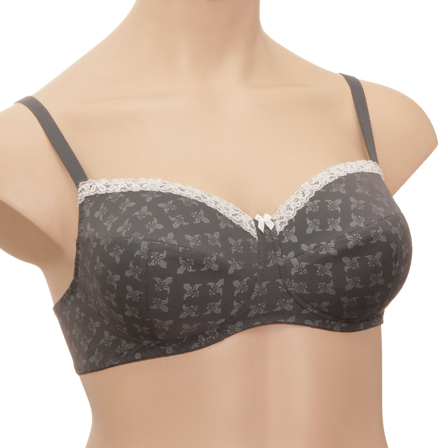 Бюстгальтер после мастэктомии Орнамент на сером 0860-1 П137 фото 1