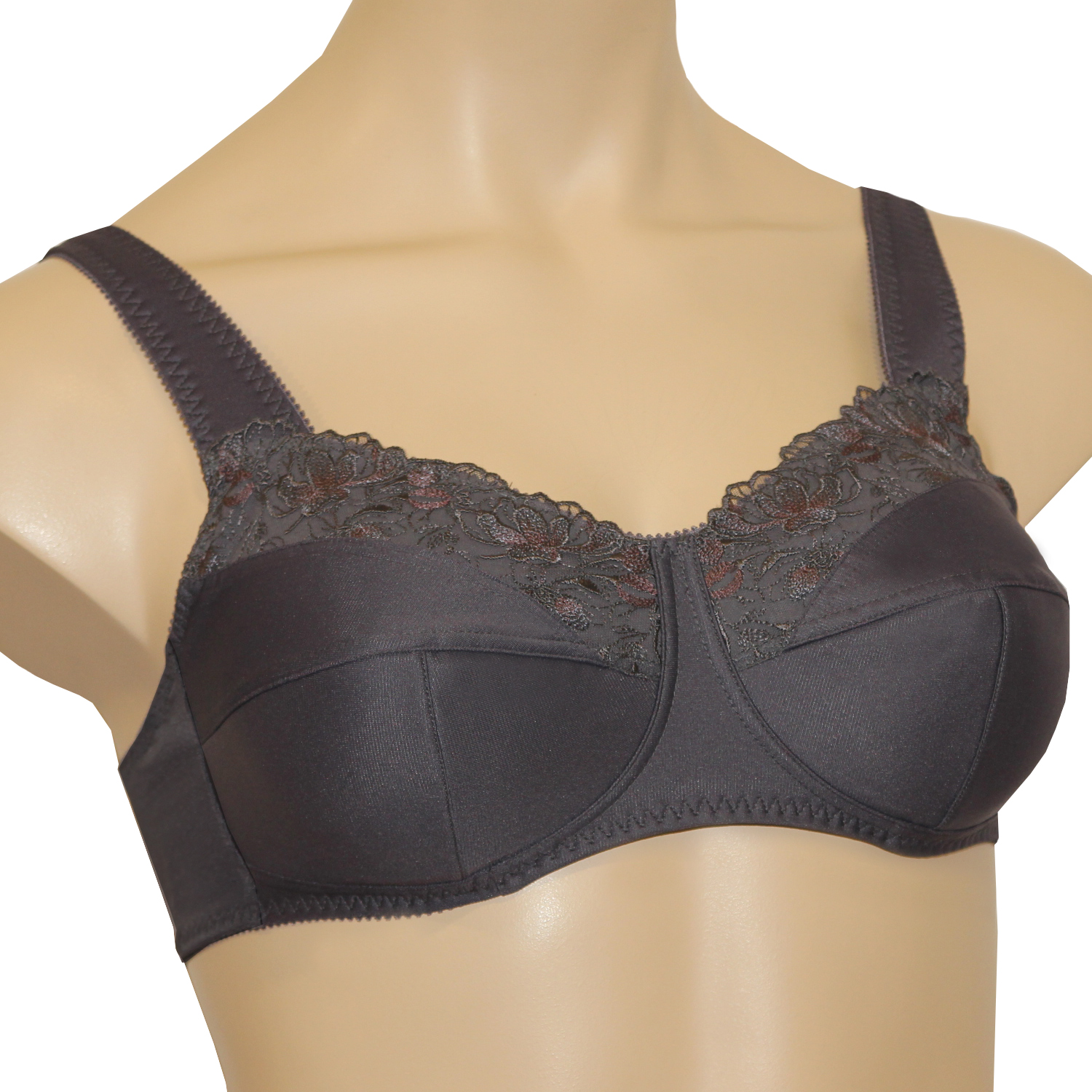 Бюстгальтер после мастэктомии Сиреневые цветы на темной чайке ЛФ0918-3 B257  фото 1