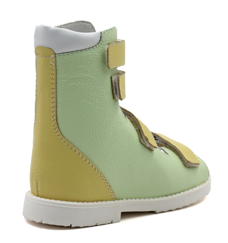 Сандалии ортопедические с высоким берцем Ортомода 2139-ХМ-019 кожаные с липучками  фото 3