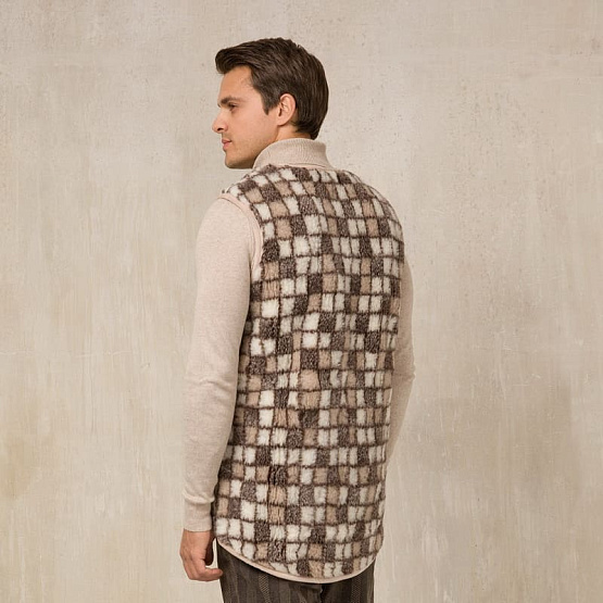 Жилет меховой Woolhouse Бари, шерсть 100%, для женщин и мужчин фото 4