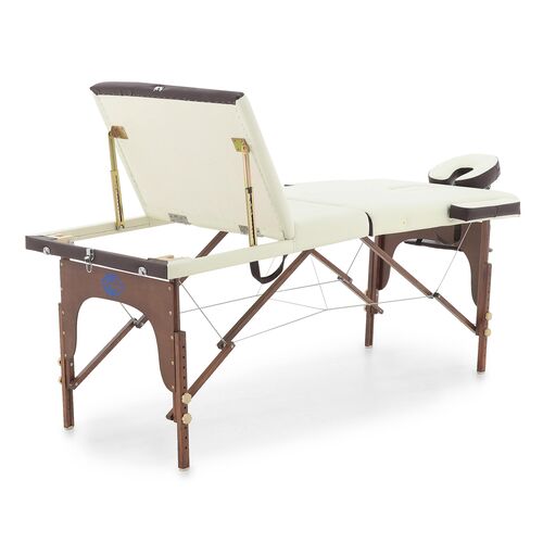 Массажный стол складной MED-MOS JF-AY01 3-х секционный, деревянная рама (двухцветный, размер 185*70) фото 10