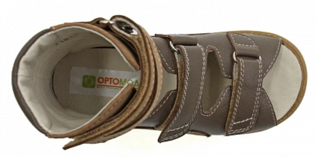 Сандалии ортопедические с высоким берцем детские Ортомода 21831-Х-002, цвет коричневый фото 6