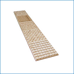 Деревянная тактильная дорожка 5 модулей 50*50 см фото 1