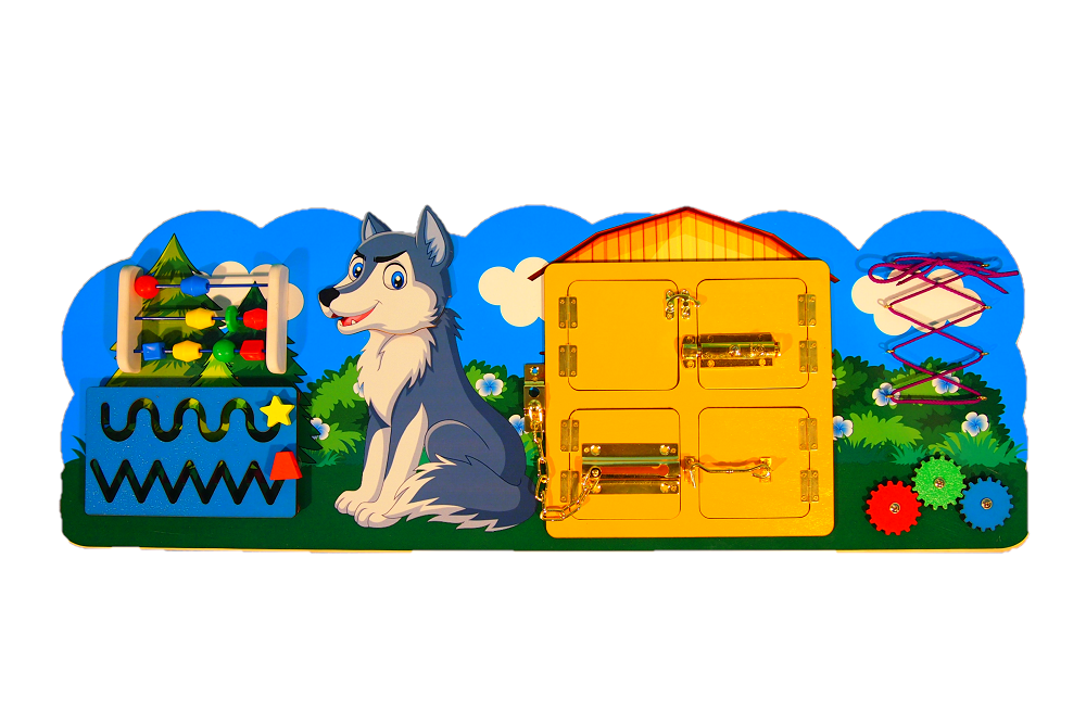 Бизиборд Волк, 90*h32 см фото 1