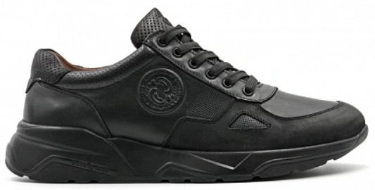 Кроссовки ортопедические мужские Ортомода 930411-Х-001 черные кожаные фото 2