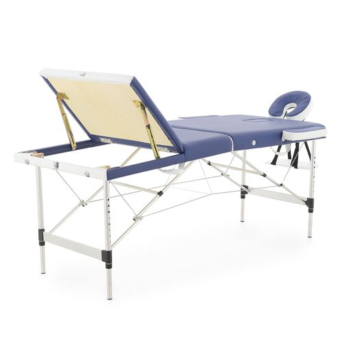 Массажный стол складной Med-mos JFAL01A 3-х секционный, алюминиевая рама, двуцветный, ложе 185х70 фото 17